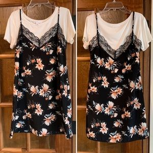 Socialite lace cami sundress with t-shirt under